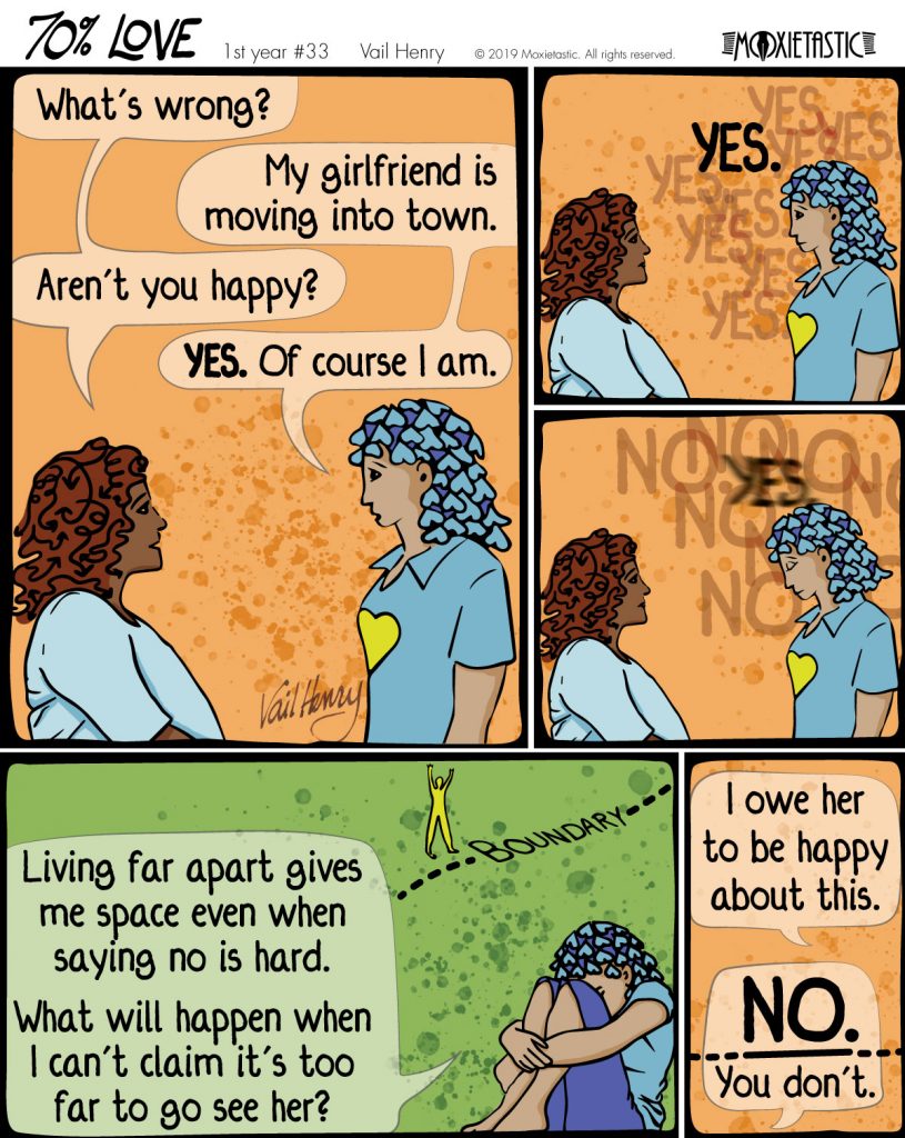 5-panel comic of two women talking